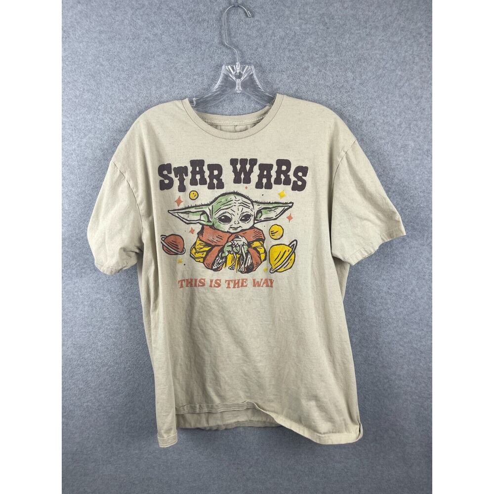 Mad Engine Star Wars‎ Mandalorian This is the Way Shirt Men's L Tan Tee